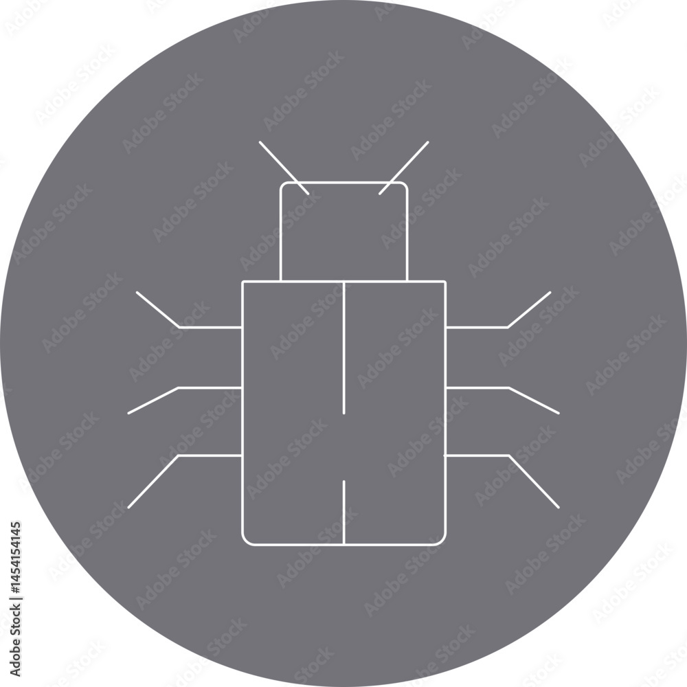 Bug icon single vector illustration Bug icon single vector illustration