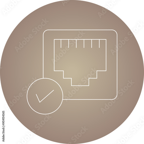 Ethernet cable icon single vector illustration