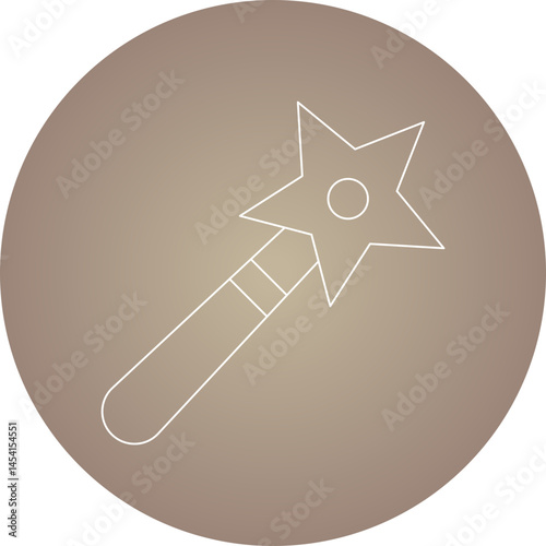 Magic wand icon single vector illustration