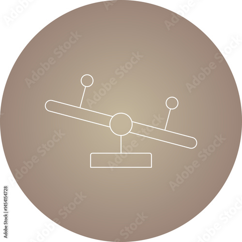 Seasaw icon single vector illustration