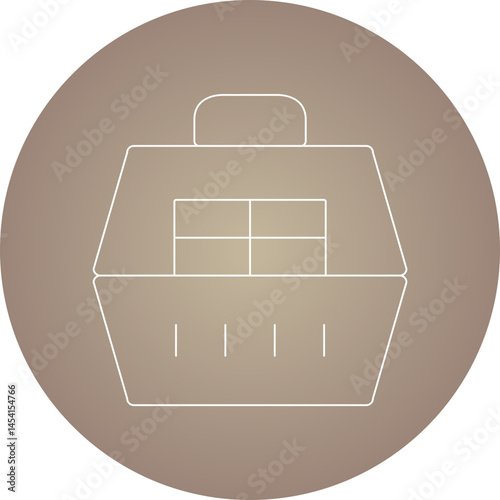 Shopping basket icon single vector illustration