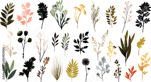 Watercolor floral set Spring flowers isolated clipart. Watercolor flower springtime, tulips, lily and narcissus 
 