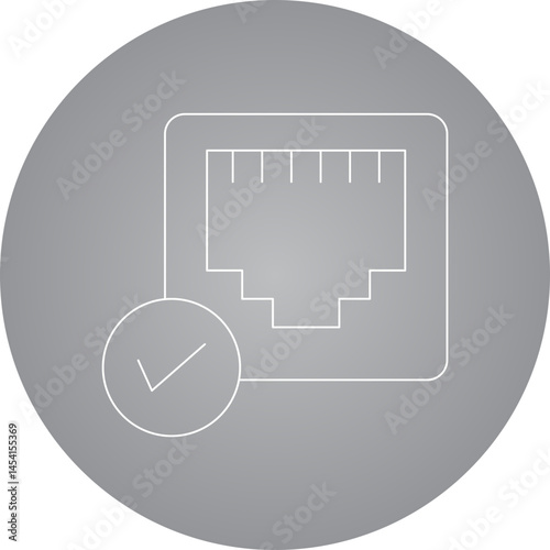 Ethernet cable icon single vector illustration
