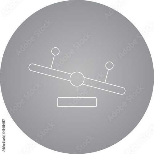 Seasaw icon single vector illustration