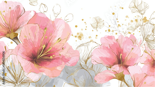 Close up background flowers element