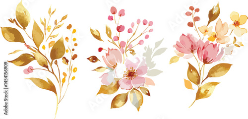 Close up background flowers element