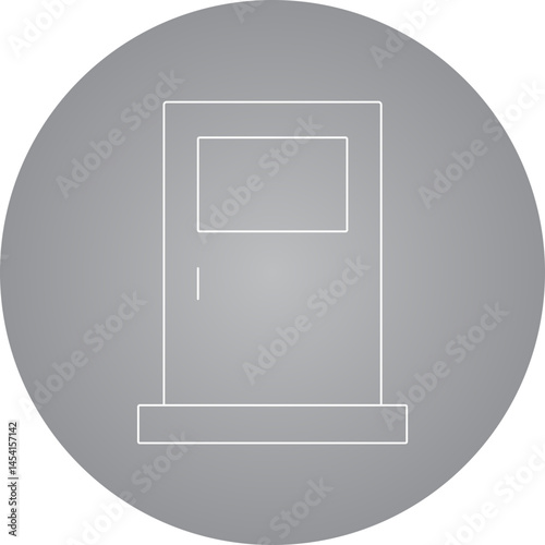 Door icon single vector illustration