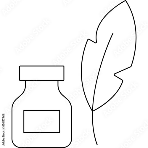 Feather icon single vector illustration