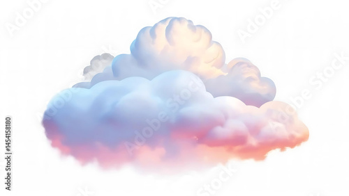 Cloud sky pastel, cut out, transparent