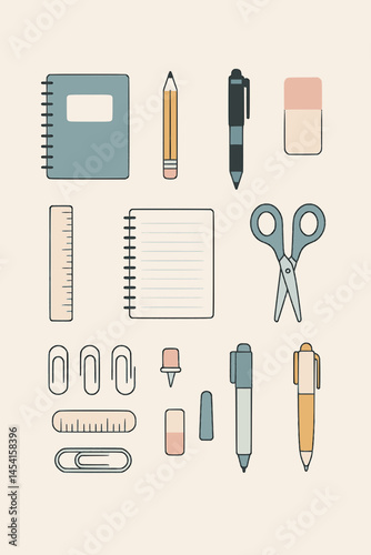 Stationery Clipart Collection – Vector Office Items