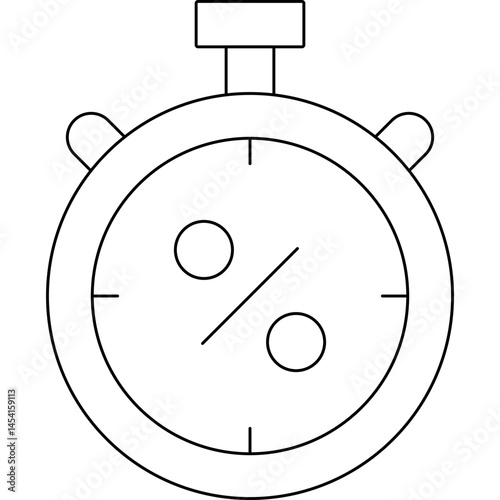 Stop watch icon single vector illustration