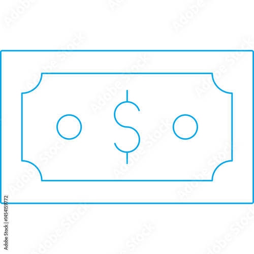 Dollar icon single vector illustration