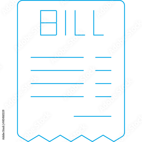 Bill icon single vector illustration