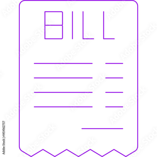 Bill icon single vector illustration
