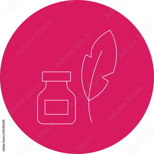 Feather icon single vector illustration