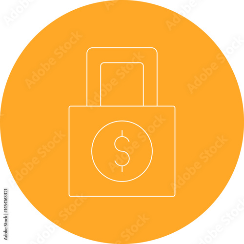 Lock icon single vector illustration