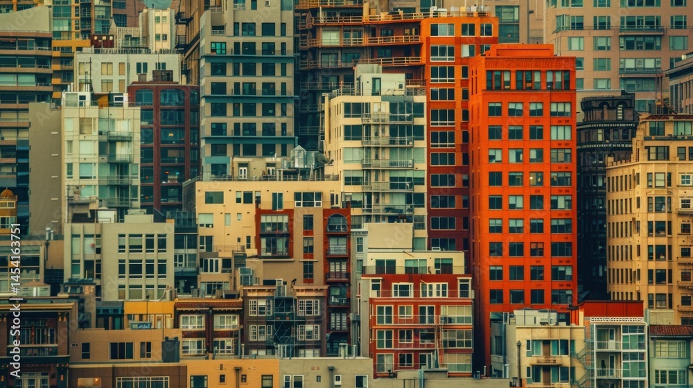 Obraz premium Urban cell tower blending into a cityscape