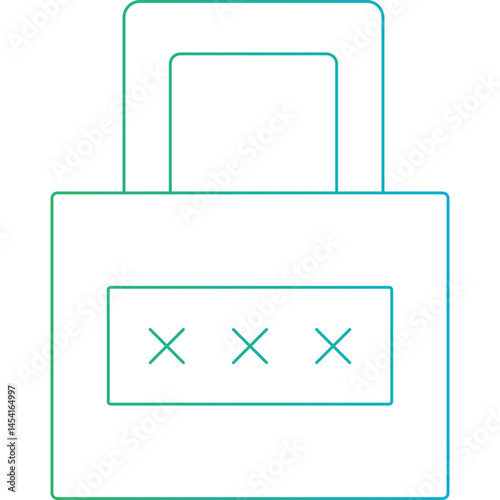 Padlock icon single vector illustration