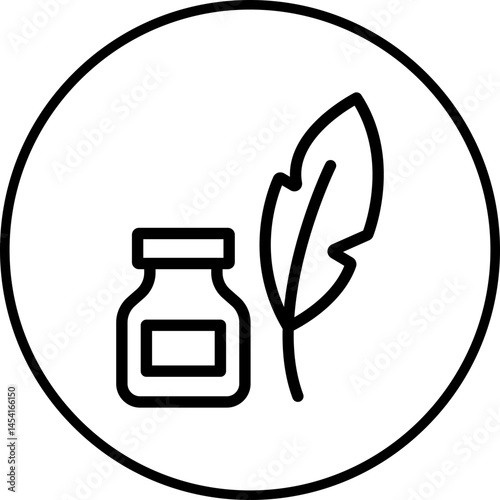 Feather icon single vector illustration