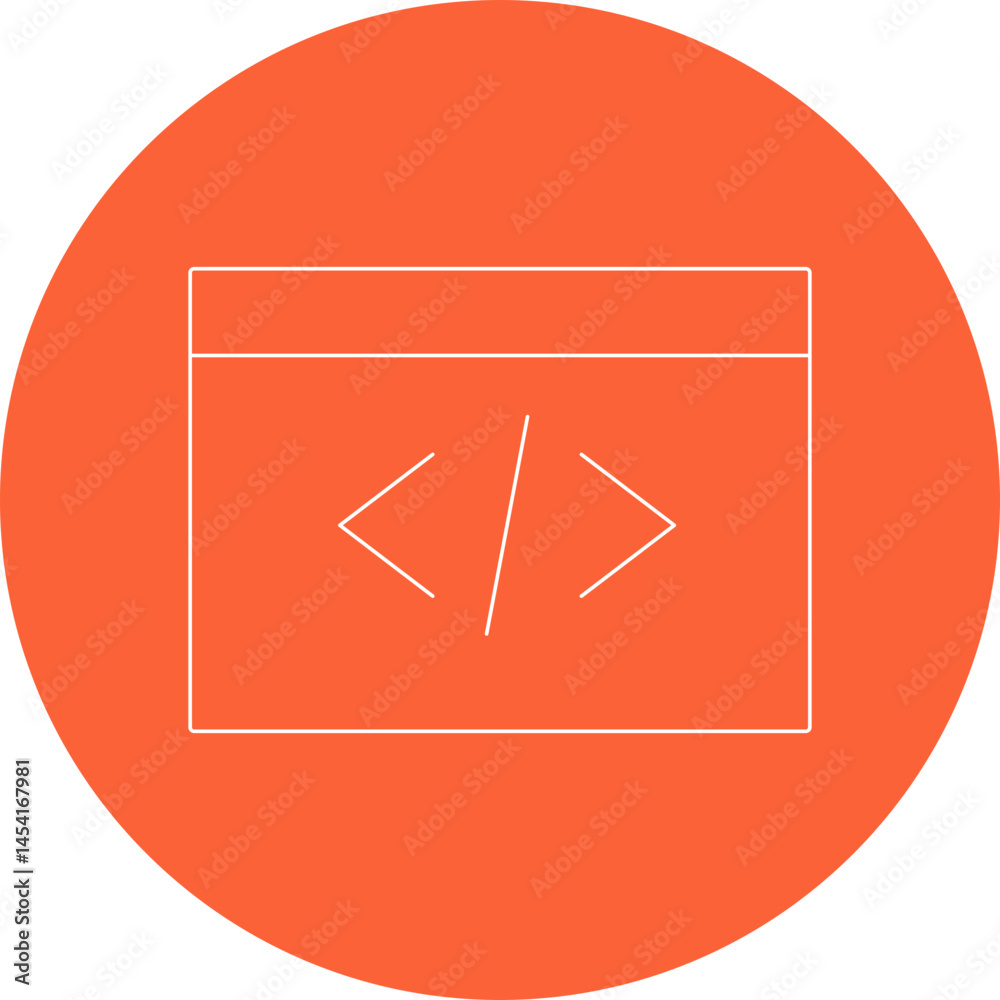 Coding icon single vector illustration Coding icon single vector illustration