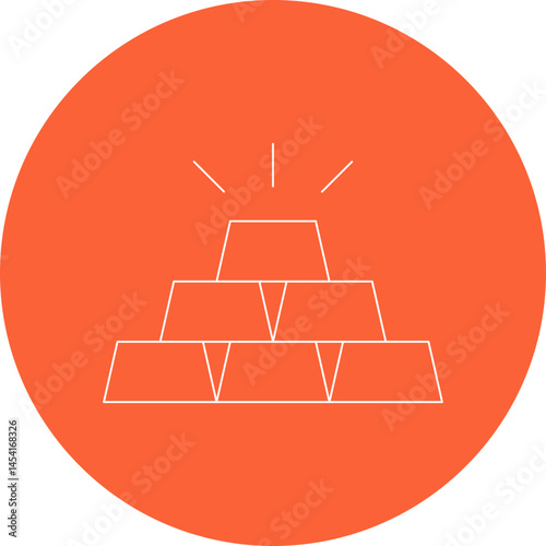 Gold single icon vector illustration