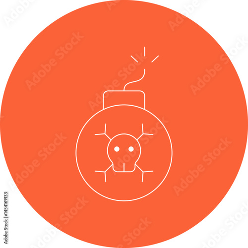 Bomb single icon vector illustration