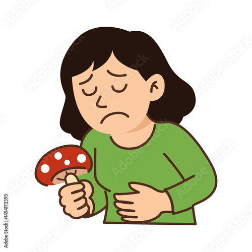 poisonous mushroom symptom. human eat poisonous mushroom.