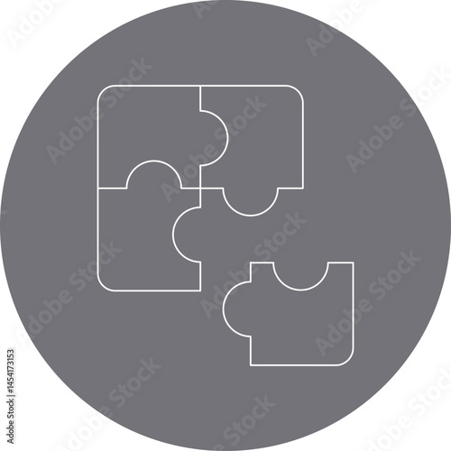 Puzzle single icon vector illustration