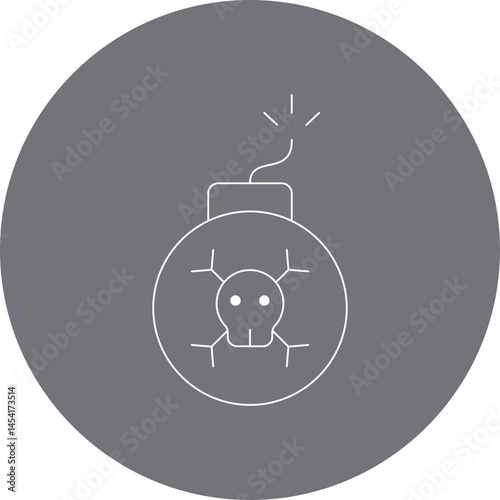 Bomb single icon vector illustration