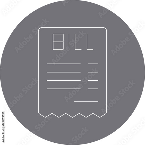 Bill single icon vector illustration