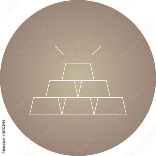 Gold single icon vector illustration