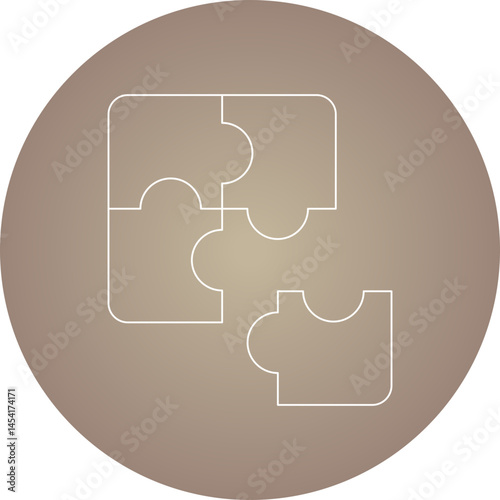 Puzzle single icon vector illustration