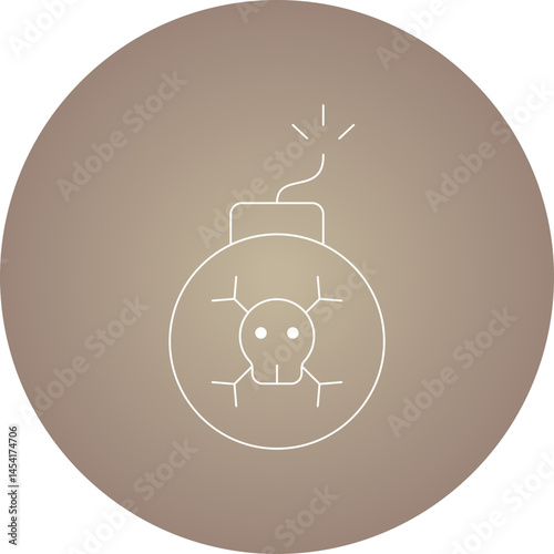 Bomb single icon vector illustration