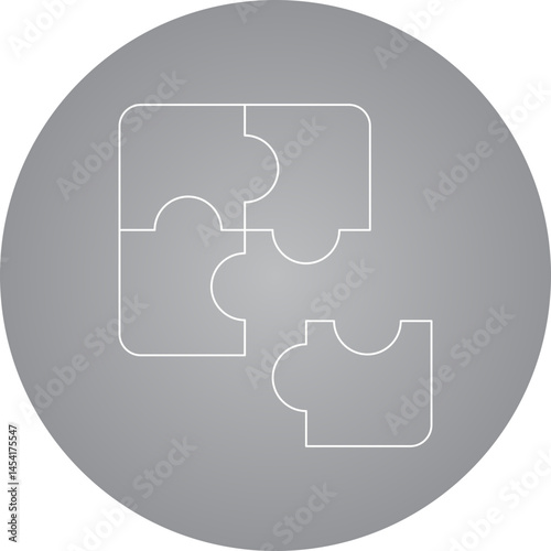 Puzzle single icon vector illustration