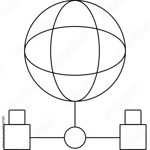 Networking icon single vector illustration