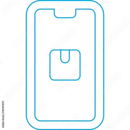 Mobile phone icon single vector illustration