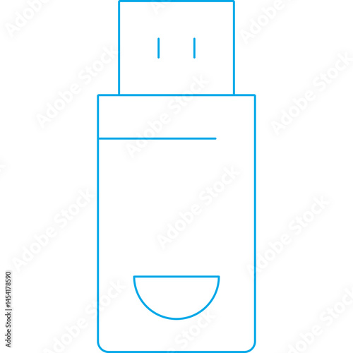 USB single icon vector illustration