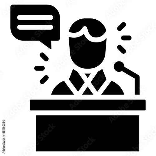 Speech Glyph Icon