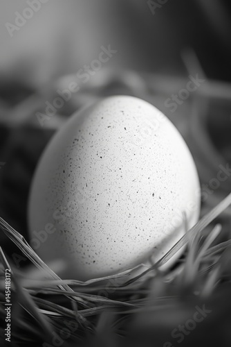 Obraz na płótnie Natural chicken egg, ready to hatch. Easter celebration symbol. w salonie
