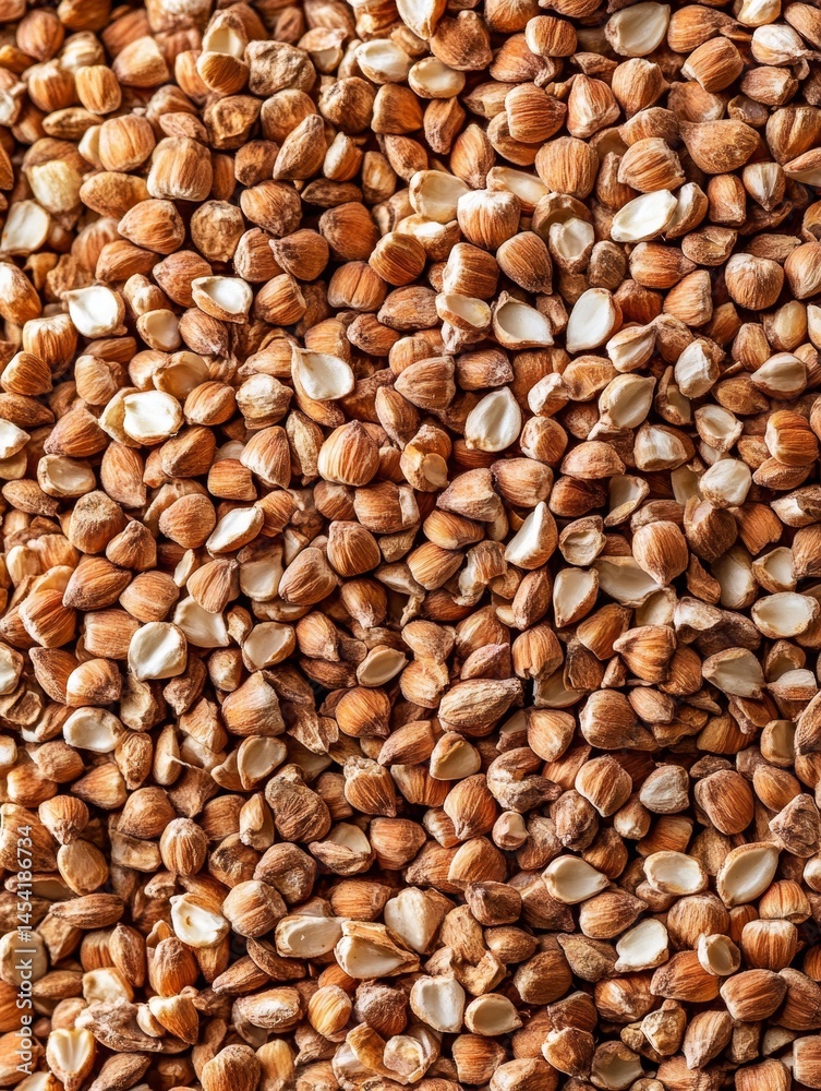 A variety of crushed nuts in a small cup.