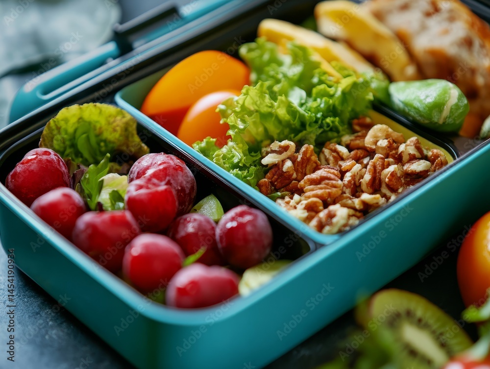 Variety of foods in a single meal.