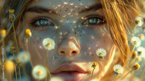 Youthful Beauty with Dandelions