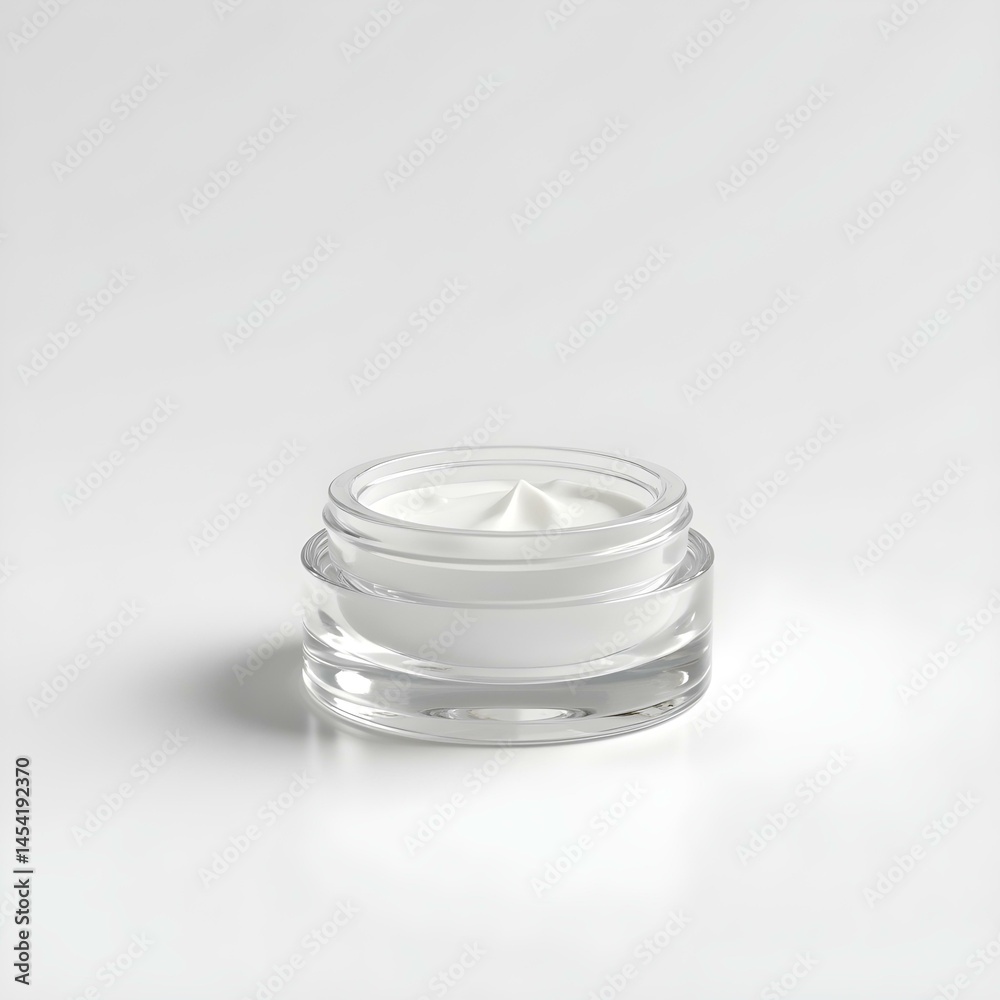 Acrylic Cosmetic Container Mockup with Rounded Edges and Reflective Base – Luxury Beauty Packaging Display Acrylic Cosmetic Container Mockup with Rounded Edges and Reflective Base – Luxury Beauty Packaging Display