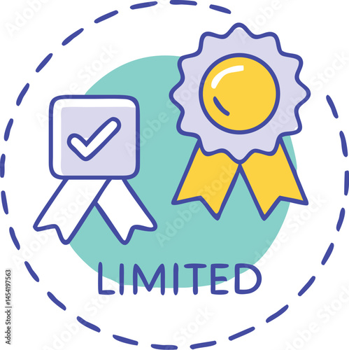 Limited edition icon vector