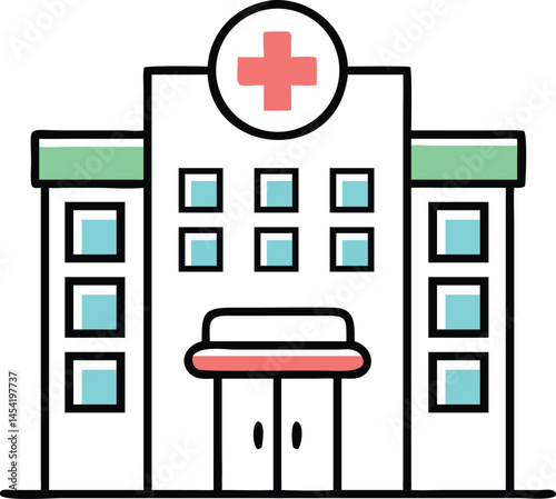 Hospital icon vector