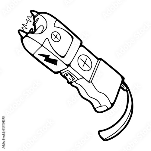 stun gun outline drawing