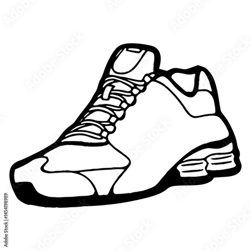 casual footwear outline illustration