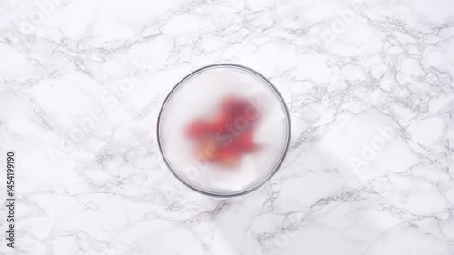 Washed and Dried Strawberries Stored Safely in a Glass Bowl