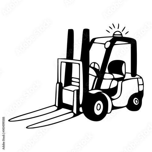 forklift truck vector illustration