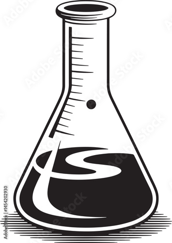 vector illustration of laboratory glassware